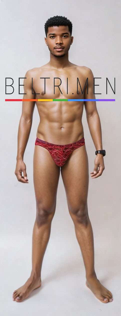 Bañador tipo slip en rojo escarlata con estampado orgánico abstracto. Diseñado para quienes marcan el ritmo del verano con elegancia, sensualidad y seguridad. Edición especial de BELTRIMEN.