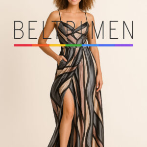 Olas de Humo Este vestido tiene una estética fluida, moderna y sofisticada, con un diseño de líneas ondulantes que evocan movimiento natural, elegancia y armonía. El escote con tirantes finos, la abertura lateral y los tonos neutros con acentos oscuros lo hacen ideal para eventos donde la discreción se mezcla con el estilo. Sutileza y movimiento se encuentran en Olas de Humo, un vestido largo de caída ligera con estampado ondulante que abraza la silueta con gracia. Los tonos ahumados y neutros crean una paleta elegante y atemporal, mientras que el escote con tirantes finos y la abertura lateral añaden un toque de sensualidad sofisticada. Perfecto para cenas formales, eventos artísticos o cualquier ocasión donde la elegancia fluya con naturalidad.