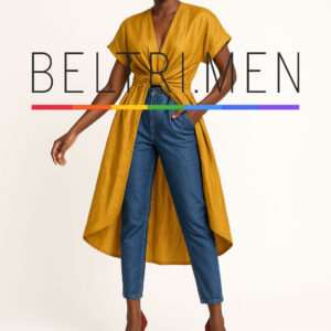 Luz Terrenal Este conjunto irradia estilo urbano con elegancia funcional, perfecto para una mujer moderna que busca comodidad sin renunciar a la originalidad. La mezcla del top largo tipo túnica en dorado mostaza con nudo central y la estructura del denim crea un look versátil, poderoso y fresco. Luz Terrenal fusiona lo casual y lo sofisticado en un conjunto lleno de energía. La túnica en tono mostaza con textura artística envuelve la figura con fluidez y carácter, mientras su diseño anudado y la caída asimétrica le añaden dinamismo. Combinado con jeans de corte clásico y tacones en contraste, este look es ideal para destacar en reuniones creativas, salidas con estilo o días donde lo esencial es sentirse única.