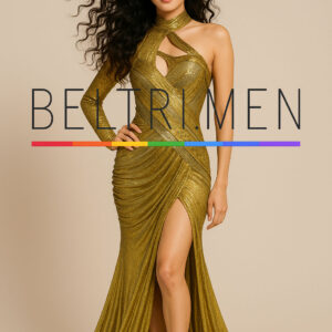 Oro Letal Este vestido es puro glamour con un toque de vanguardia. La combinación de drapeado escultural, brillo dorado metálico y un diseño asimétrico con aberturas estratégicas, transmite poder, sensualidad y sofisticación. Una pieza perfecta para dominar cualquier alfombra roja. Oro Letal es un vestido que abraza el cuerpo como una armadura brillante, diseñado para mujeres que impactan con solo entrar. Confeccionado en tejido dorado de efecto metálico, su estructura asimétrica con cut-outs, un solo brazo largo y una abertura frontal profunda revelan una silueta fuerte, elegante y audaz. El drapeado lateral aporta movimiento y fluidez sin perder el carácter imponente. Una elección infalible para galas, alfombras rojas o eventos donde la presencia lo es todo.